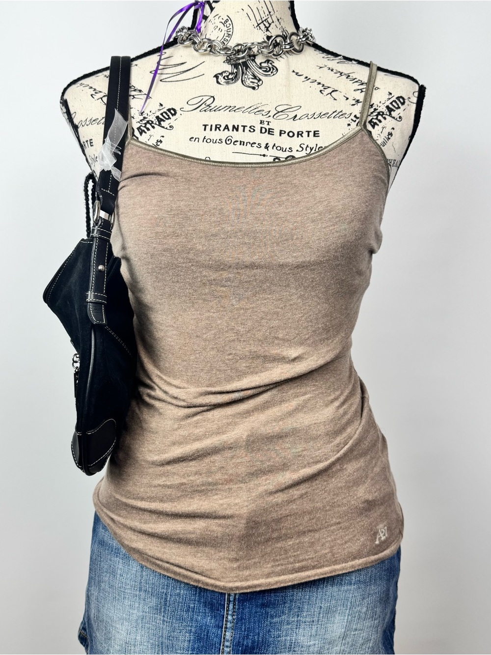 Brown aero tight skin tank